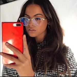 Quay gotta run blue light clear glasses